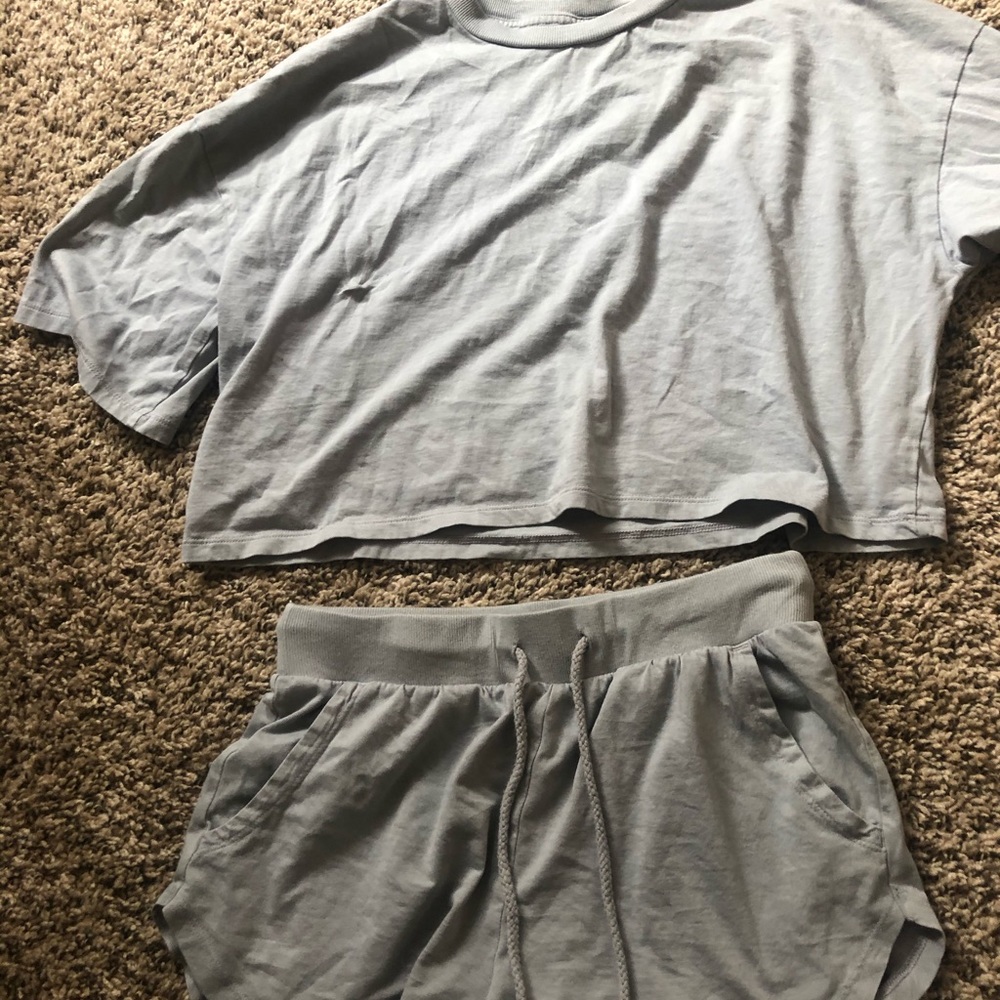 Crop top and short set